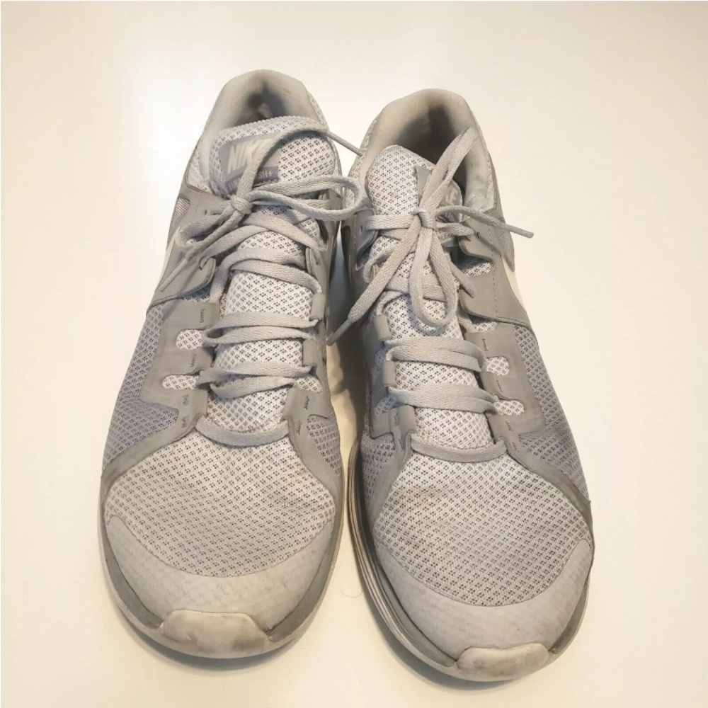 Nike Lunarlon Lunar Flash Athletic Shoes Gray White Mens 13 - Picture 4 of 9